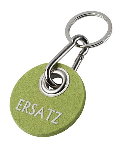Metz Schlüsselanhänger RONDO - Aufdruck Ersatz Filzfarbe kiwi, Flockfarbe weiß von Metz Textil & Design GmbH