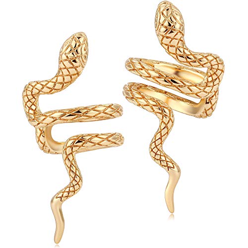 Mevecco Goldene Ohrmanschetten-Ohrringe, 18 Karat vergoldet, nicht durchbohrt, Ohrknorpel, Clip, klein, klobig, dick, einfach, minimalistisch, handgefertigt, zart, hypoallergen, Ohrmanschette Mevecco Goldene Ohrmanschetten-Ohrringe, 18 Karat vergoldet, nicht durchbohrt, Ohrknorpel, Clip, klein, klobig, dick, einfach, minimalistisch, handgefertigt, zart, hypoallergen, Ohrmanschette von Mevecco