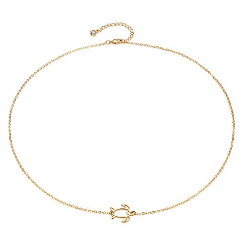 Mevecco Goldfarbene zierliche Kreis-Halskette, 14 Karat vergoldet, halb/ein Drittel-/ein Viertel-Karma-Halskette für Damen, Metall Mevecco Goldfarbene zierliche Kreis-Halskette, 14 Karat vergoldet, halb/ein Drittel-/ein Viertel-Karma-Halskette für Damen, Metall von Mevecco