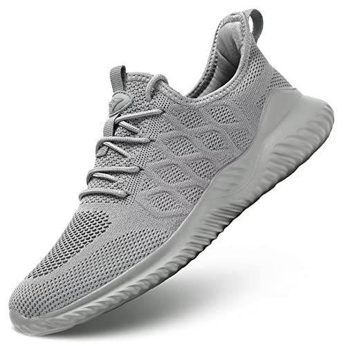 Mevlzz Herren-Laufschuhe, zum Reinschlüpfen, Tennis, Walking, Sneaker, lässig, Netzstoff, atmungsaktiv, leicht, Arbeits- und Sportschuhe, GRAU, 39.5 EU von Mevlzz