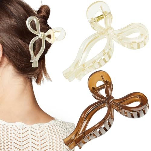 Mevnccola 10,9 cm süße Schleifen-Haarspangen für Frauen, große Klauen-Clips für dünnes, feines langes, dickes Haar, große Haar-Schmetterlings-Accessoires, Haarspangen, Urlaubsgeschenk für Mädchen, Mevnccola 10,9 cm süße Schleifen-Haarspangen für Frauen, große Klauen-Clips für dünnes, feines langes, dickes Haar, große Haar-Schmetterlings-Accessoires, Haarspangen, Urlaubsgeschenk für Mädchen, von Mevnccola