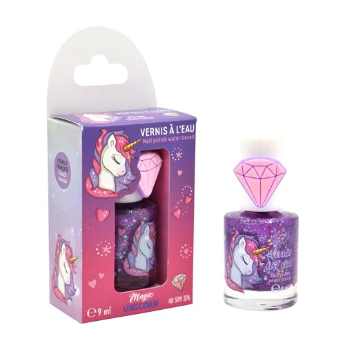 Einhorn - Nagellack für Kinder 2er Stück- Lizenzprodukt - 9 ml - Nagellack auf Wasserbasis - Leicht aufzutragen - Mit warmem Wasser entfernbar - Ungiftig von Mevsim Store