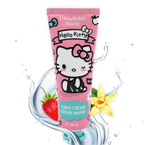 Hello Kitty Erdbeer Handcreme 2er Set - für Kinder und Erwachsene - Schnell Einziehende - Feuchtigkeitsspendende Handpflege - Kindgerechte - Nährende Handcreme - Lang Anhaltende Feuchtigkeit von Mevsim Store