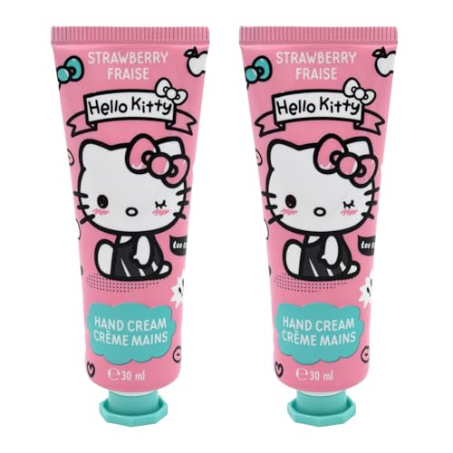 Hello Kitty Erdbeer Handcreme – 30ml 2er Set – Feuchtigkeitsspendend, Pflegend & Schnell Einziehend – Für Kinder, Teenager & Erwachsene – Geschenkidee, Reisegröße von Mevsim Store
