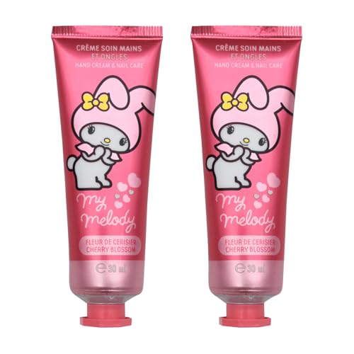 Hello Kitty My Melody Kirschblüte Handcreme – 30ml 2er Set – Feuchtigkeitsspendend, Pflegend & Schnell Einziehend – Für Kinder, Teenager & Erwachsene – Geschenkidee, Reisegröße von Mevsim Store
