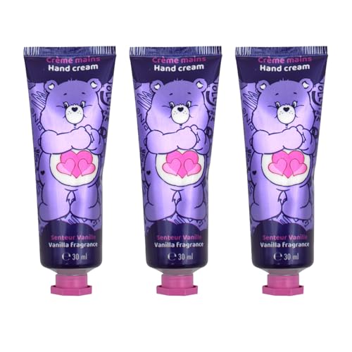 Les Bisounours Vanille Handcreme – 30ml 3er Set – Feuchtigkeitsspendend, Pflegend & Schnell Einziehend – Für Kinder, Teenager & Erwachsene – Geschenkidee, Reisegröße von Mevsim Store