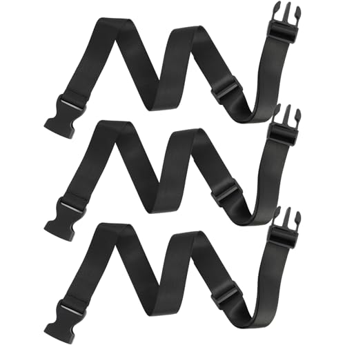 Mewtush 3 PCS Herren Gürtel Ohne Löcher Stufenlos Verstellbar Geflochtener Stretchgürtel Mit Schnellverschluss, Elastischer Gürtel Für Outdoor Business Freizeit, Klettgürtel Unisex Schwarz von Mewtush