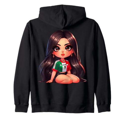 Brown Pride Chicana Mexican Girl Chola Badass Patriotic Kapuzenjacke von MexiColor