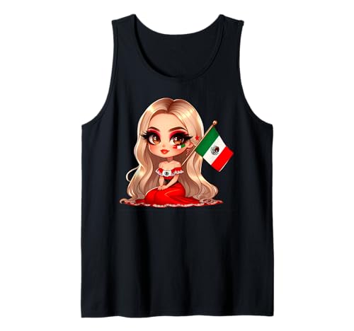 Chicana Mexican Girl Mexico Chingona Badass Women Patriotic Tank Top von MexiColor