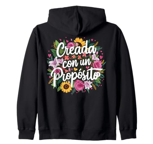 Creada Con Proposito | Latina Girl Power Inspirational Woman Kapuzenjacke von MexiColor