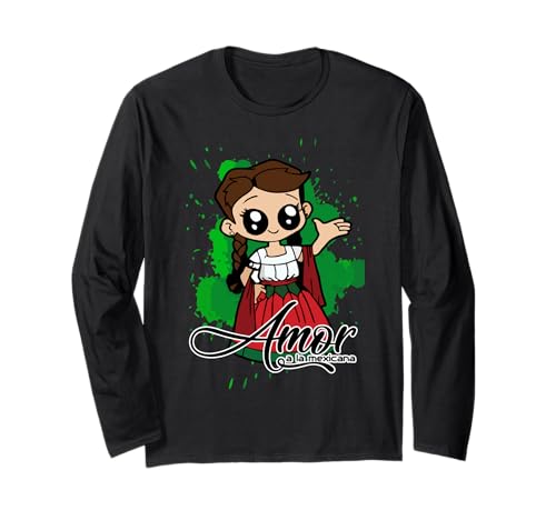 Mexican Girl Mexican Doll Lele Independence Day Mexicans Langarmshirt von MexiColor