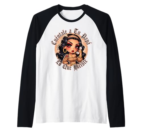 Spanish Curvy Chibi Mom La Patrona Mujer Poderosa Mama Raglan Spanish Curvy Chibi Mom La Patrona Mujer Poderosa Mama Raglan von MexiColor