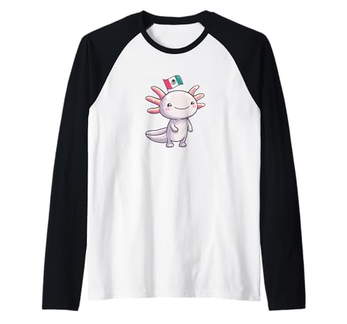Cooler Mexico Axolotl Look für Jungen und Mädchen Raglan von Mexican Axolotl Outfit