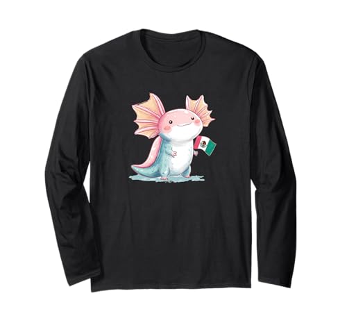 Mexiko Axolotl Kostüm für Erwachsene und Kinder Langarmshirt von Mexican Axolotl Outfit