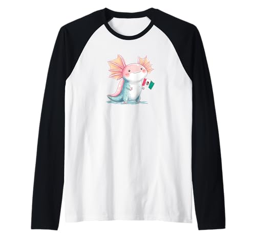 Mexiko Axolotl Kostüm für Erwachsene und Kinder Raglan von Mexican Axolotl Outfit