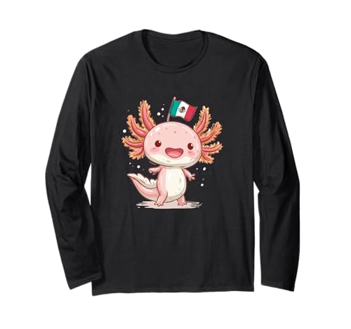 Süßes Mexiko Axolotl Kostüm für Jungen und Mädchen Langarmshirt von Mexican Axolotl Outfit