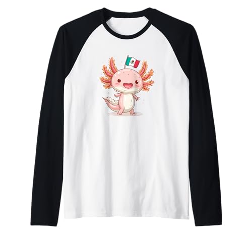 Süßes Mexiko Axolotl Kostüm für Jungen und Mädchen Raglan von Mexican Axolotl Outfit