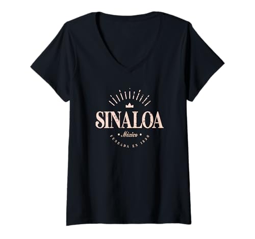 Damen Sinaloa Mexiko - Sinaloa México Modern T-Shirt mit V-Ausschnitt Damen Sinaloa Mexiko - Sinaloa México Modern T-Shirt mit V-Ausschnitt von Mexican Contemporary Designs