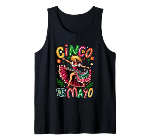 Cinco De Mayo Dancing Dancer Colorful Mexican Costume Women Tank Top Cinco De Mayo Dancing Dancer Colorful Mexican Costume Women Tank Top von Mexican Culture Cinco De Mayo Costume