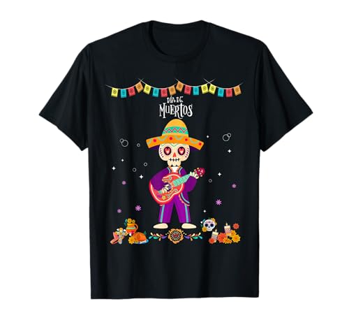 Dia De Los Muertos Skeleton Dancing with Guitar Hat Kids Boy T-Shirt Dia De Los Muertos Skeleton Dancing with Guitar Hat Kids Boy T-Shirt von Mexican Day Of Dead Skeleton Dancing T-Shirts Kids