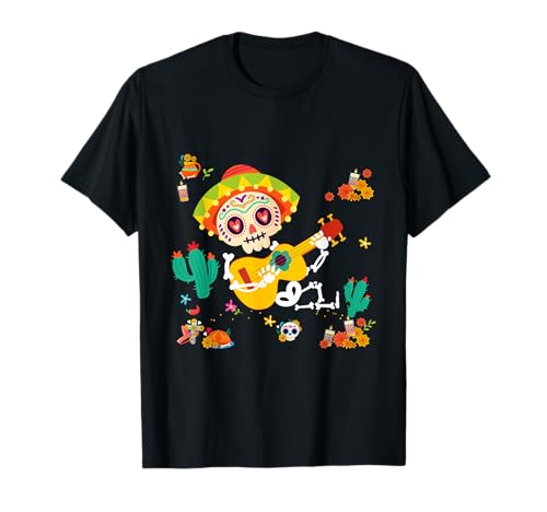2025 Day of The Dead Sugar Skull Skeleton Play Guitar Kids T-Shirt 2025 Day of The Dead Sugar Skull Skeleton Play Guitar Kids T-Shirt von Mexican Day of the Dead Sugar Skull Shirts Kids