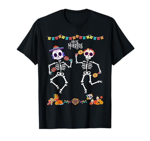 Women Dia De Los Muertos Toddler Shirt Skeleton Dancing Kids T-Shirt Women Dia De Los Muertos Toddler Shirt Skeleton Dancing Kids T-Shirt von Mexican Day of the Dead Sugar Skull Skeleton Youth