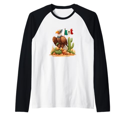 Hübscher Adler in Mexiko Farben Kostüm für Jungen und Mädchen Raglan Hübscher Adler in Mexiko Farben Kostüm für Jungen und Mädchen Raglan von Mexican Eagle Outfit