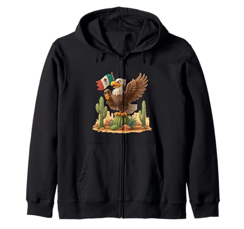 Lustiger Adler mit mexikanischen Farben für Jungen und Mädchen Kapuzenjacke von Mexican Eagle Outfit