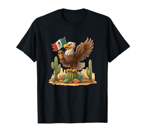 Lustiger Adler mit mexikanischen Farben für Jungen und Mädchen T-Shirt Lustiger Adler mit mexikanischen Farben für Jungen und Mädchen T-Shirt von Mexican Eagle Outfit