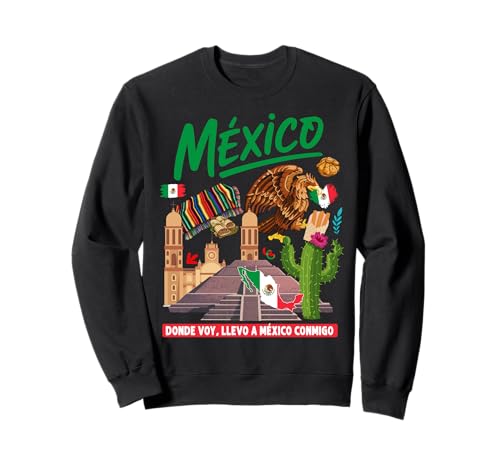 Mexiko-Themen-Outfit-Idee für Frauen und Mexikanische Flagge Sweatshirt von Mexican Flag Hispanic Heritage Day Ideas For Kids