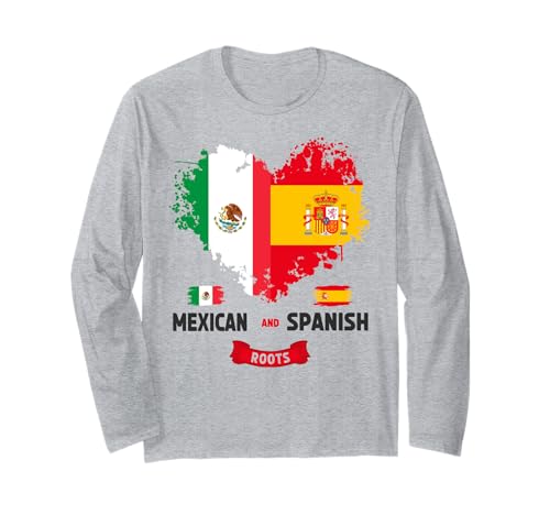 Spanische mexikanische Wurzel-Outfit-Idee für Kinder und España-Flagge Langarmshirt Spanische mexikanische Wurzel-Outfit-Idee für Kinder und España-Flagge Langarmshirt von Mexican Hispanic Heritage Month Ideas for Men