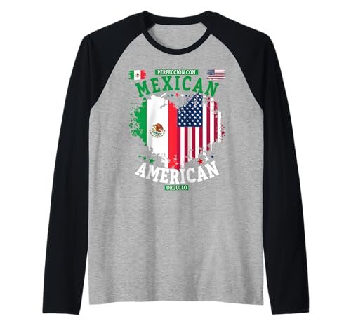 Mexikanische amerikanische Wurzel-Outfit-Idee für Kinder und Mexiko-Flagge Raglan von Mexican Hispanic Heritage Month Ideas for Women