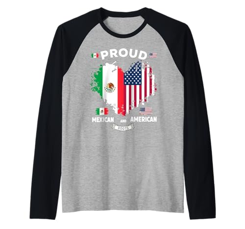 Mexikanische amerikanische Flagge, Outfit-Idee für Frauen und Mexiko-Flagge Raglan von Mexican Independence Day Accessories Idea For Kids