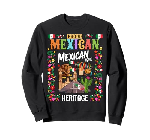 Mexikanisches Erbe Kostüm Outfit Idee für Kinder & Mexiko Flagge Sweatshirt von Mexican Independence Day Costume Idea For Toddlers
