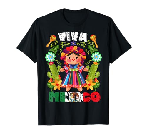 Viva Mexico Mexikanisches Mädchen Blumen Unabhängigkeitstag Mädchen Kinder T-Shirt Viva Mexico Mexikanisches Mädchen Blumen Unabhängigkeitstag Mädchen Kinder T-Shirt von Mexican Independence Day Shirts Men Women Kids