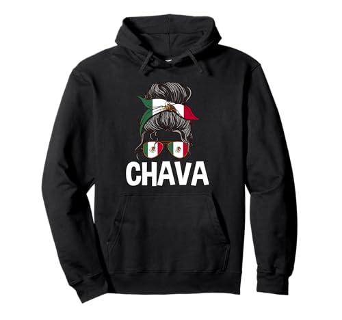 Chava Mexikanisches Mädchen Unordentlicher Haarbrötchen Mexico Pride Latina Pullover Hoodie Chava Mexikanisches Mädchen Unordentlicher Haarbrötchen Mexico Pride Latina Pullover Hoodie von Mexico Flag Designs Proud Mexican Roots