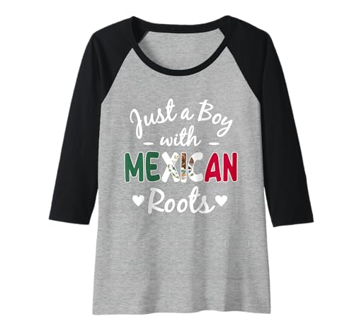 Damen Nur EIN Junge mit mexikanischen Wurzeln Mexico Latino Men Pride Raglan Damen Nur EIN Junge mit mexikanischen Wurzeln Mexico Latino Men Pride Raglan von Mexico Flag Designs Proud Mexican Roots