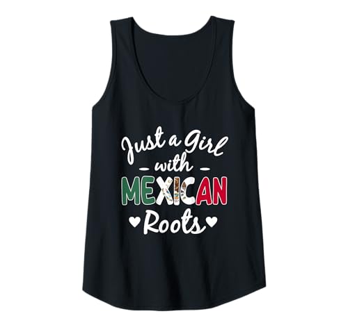 Damen Nur EIN Mädchen mit mexikanischen Wurzeln Mexico Latino Women Pride Tank Top von Mexico Flag Designs Proud Mexican Roots