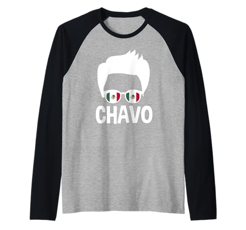 Herren Chavo Mexikanische Junge Mexiko Flagge Pride Sonnenbrille Silhouette Raglan Herren Chavo Mexikanische Junge Mexiko Flagge Pride Sonnenbrille Silhouette Raglan von Mexico Flag Designs Proud Mexican Roots