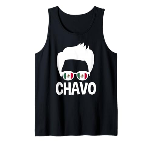 Herren Chavo Mexikanische Junge Mexiko Flagge Pride Sonnenbrille Silhouette Tank Top Herren Chavo Mexikanische Junge Mexiko Flagge Pride Sonnenbrille Silhouette Tank Top von Mexico Flag Designs Proud Mexican Roots