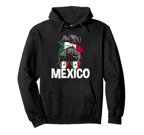 Mexikanisches Mädchen Unordentlicher Haarknoten Mexican Pride Frau Pullover Hoodie Mexikanisches Mädchen Unordentlicher Haarknoten Mexican Pride Frau Pullover Hoodie von Mexico Flag Designs Proud Mexican Roots