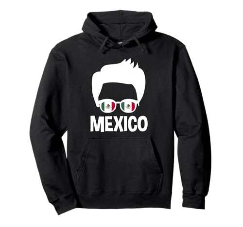 Mexiko Boy Mexikanische Flagge Sonnenbrille Haar-Silhouette Pullover Hoodie Mexiko Boy Mexikanische Flagge Sonnenbrille Haar-Silhouette Pullover Hoodie von Mexico Flag Designs Proud Mexican Roots