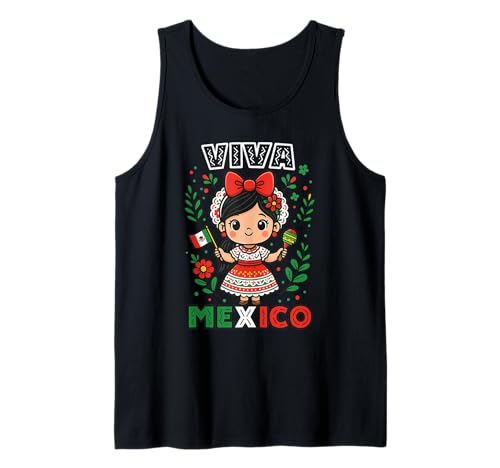 Viva Mexiko Mexikanischer Unabhängigkeitstag Mexikanische Flagge Mädchen Tank Top Viva Mexiko Mexikanischer Unabhängigkeitstag Mexikanische Flagge Mädchen Tank Top von Mexico Flag Designs Proud Mexican Roots