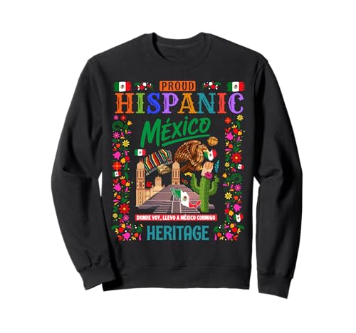 Mexikanische Kultur Themed Outfit Idee für Kinder & Mexiko Flagge Sweatshirt von Mexico Flag Hispanic Heritage Month Idea For Women