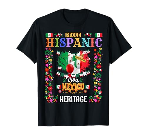 Mexikanisches Erbe Kostüm Outfit Idee für Kinder & Mexiko Flagge T-Shirt von Mexico Hispanic Heritage Month Idea For Women