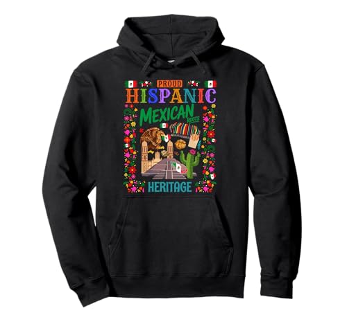 Mexikanisches Erbe Themed Outfit Idee für Kinder & Mexiko Flagge Pullover Hoodie von Mexico Hispanic Heritage Month Idea For Women