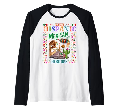 Mexikanisches Erbe Themed Outfit Idee für Kinder & Mexiko Flagge Raglan von Mexico Hispanic Heritage Month Idea For Women