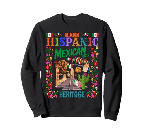 Mexikanisches Erbe Themed Outfit Idee für Kinder & Mexiko Flagge Sweatshirt von Mexico Hispanic Heritage Month Idea For Women