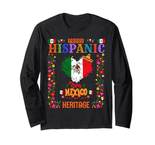 Mexikanisches Erbe Kostüm Outfit Idee für Frauen & Mexiko Flagge Langarmshirt Mexikanisches Erbe Kostüm Outfit Idee für Frauen & Mexiko Flagge Langarmshirt von Mexico Independence Day Outfit Ideas For Kids
