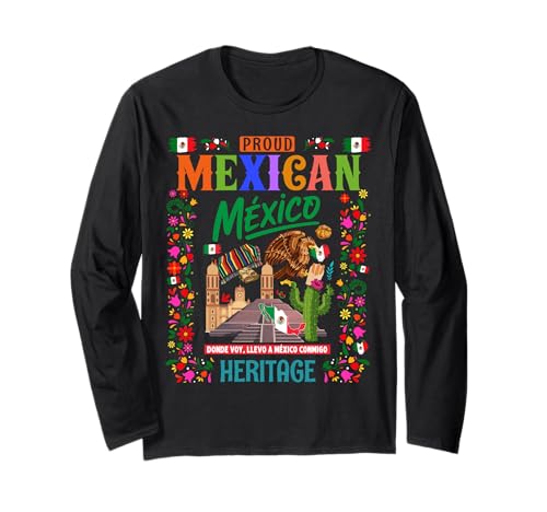 Mexikanische Kultur Themed Outfit Idee für Kinder & Mexiko Flagge Langarmshirt von Mexico Independence Day Outfit Ideas For Women